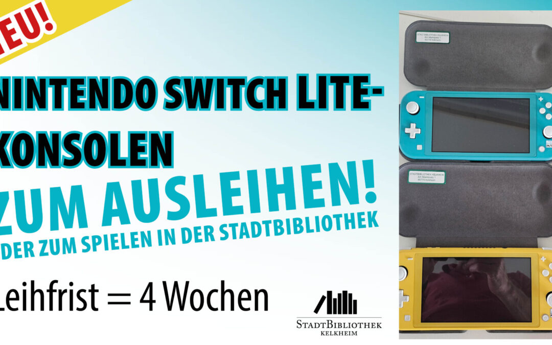 Neue Switch-Games und Switch-Lite-Konsolen zum Ausleihen!
